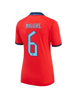 Billige England Harry Maguire #6 Bortedrakt Dame VM 2022 Kortermet